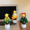 Creative Crochet Christmas Tree Ornament Home Christmas Decoration Mini Handmade Knitted Cotton Yarn Christmas Tree Room Decor