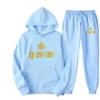 Hot-selling Fleece Pullover Hoodie Sweatpants Set Men and Women Youth Fashion Casual Letter Printing 2-piece Set