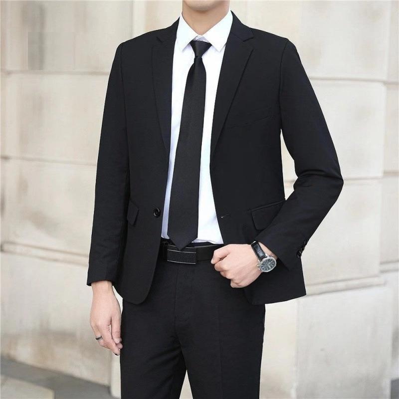 Men's Formal Suit Set: Jacket, Uniform, Groomsman, Groom, Wedding Tuxedo, Business & School Wear.