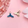 Cute Cartoon Mermaid Starfish Drip Oil Pendant Charm for DIY Bracelets & Necklaces