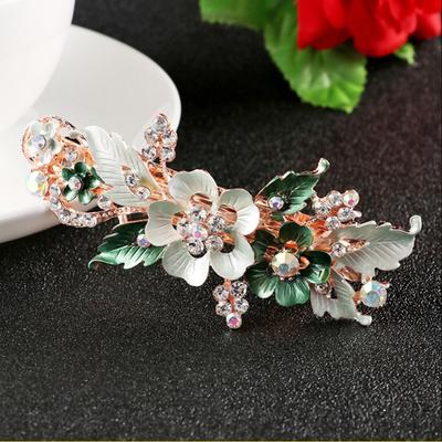 Women Headwear Accessories Flower Barrettes Cute Hairpin Crystal Hair Clip