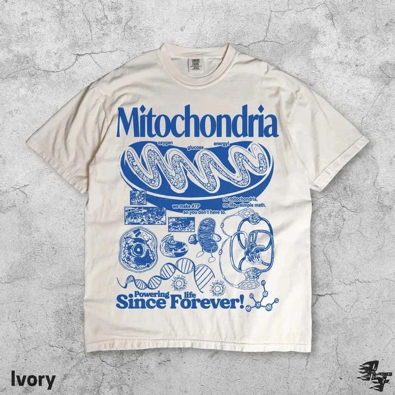 Retro Biology Pattern Tshirt 90s Academic Style Summer New Cotton Retro Unisex Casual Fashion Tshirt S