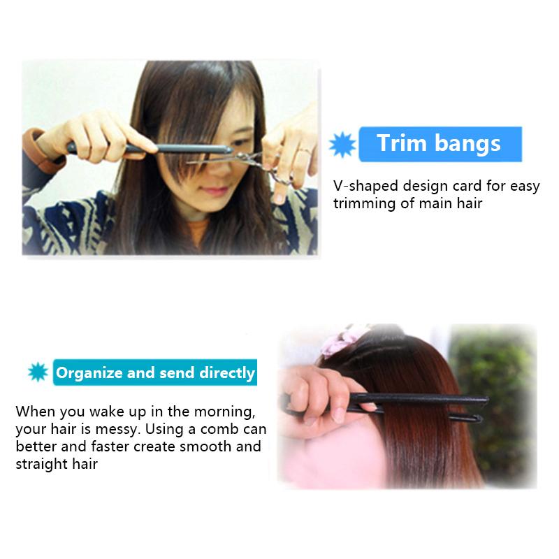 

1 шт., сделай сам, укладочные расчески, инструмент для стрижки, выпрямления волос, V-образная черная расческа, зажим для парикмахерских волос, выпрямитель для волос 20cm