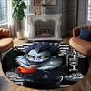 1pc D-Death Note  Carpet, Round Rug, Comfortable, Suitable for Entryways, Living Rooms, Office, And Bedrooms, Christmas Decoration