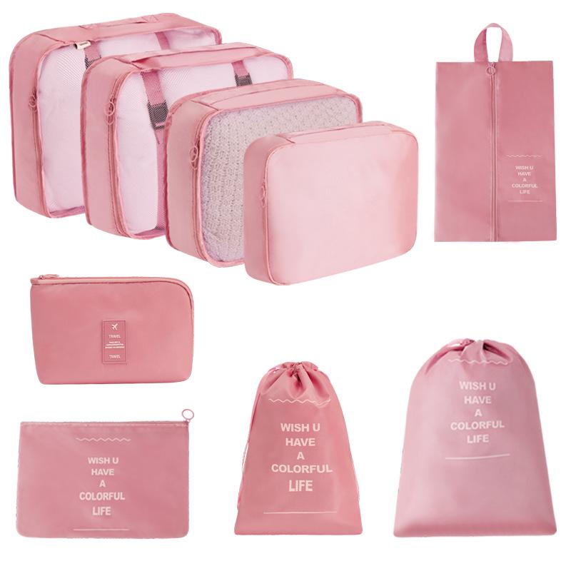 7-Piece Travel Storage Bag Set for Clothing and Luggage Organization