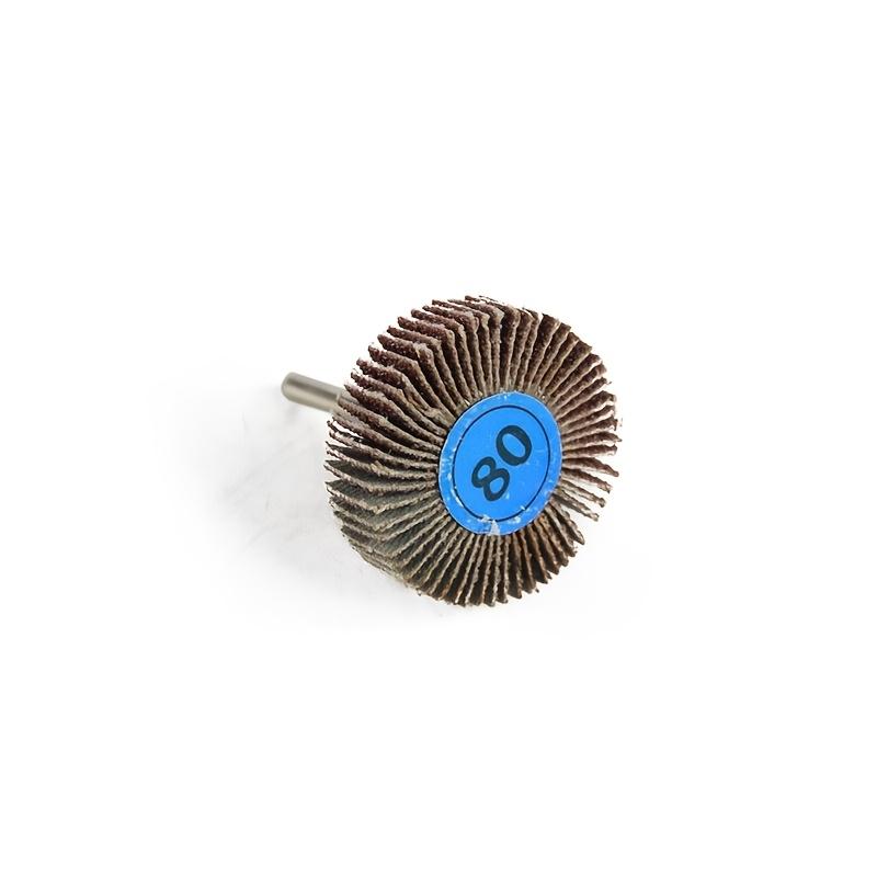 

80-Grid Leaf Wheel Grinding Head with Handle Sanding Sponge Metal Woodworking Polishing T-Type Grinding Head for DIY Projects