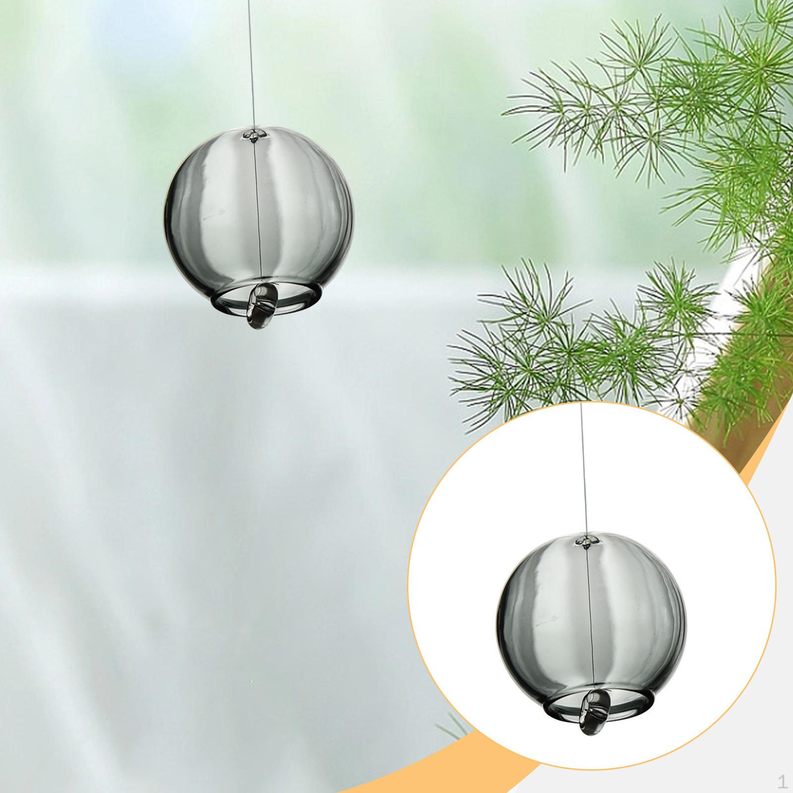 Декоративный японский стеклянный колокольчик, высота 6,5 см, многофункциональный аксессуар, отверстие диаметром 4 см для