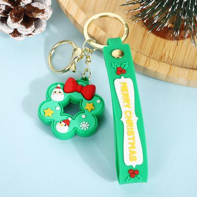 Pvc Schlüsselanhänger Kleine Geschenke Klares Muster Hängende Ornamente Puppe Tasche Hängende Ornamente Schneemann Niedliches Muster Festival Partyzubehör