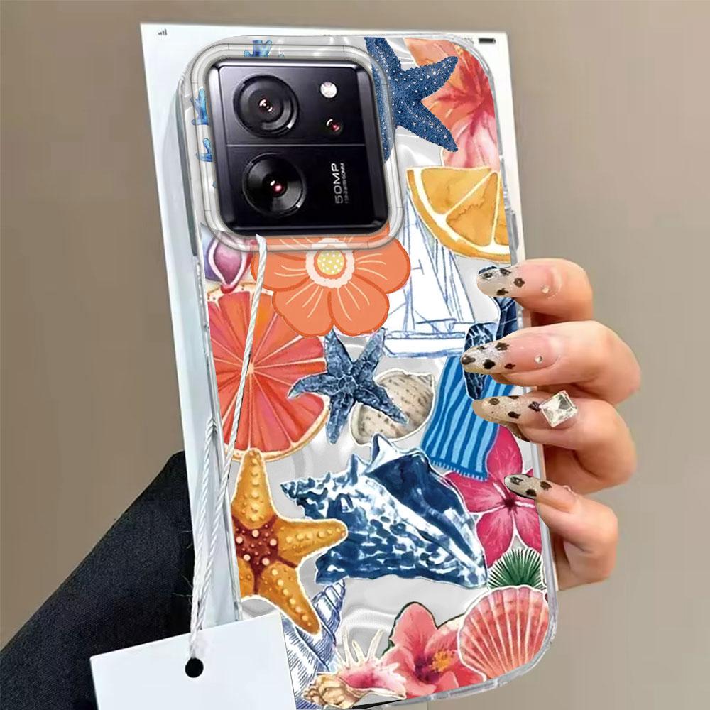 Summer Fruit Sun Face Water Texture Phone Case for Xiaomi 13T 14T 11 Lite Poco X5 M6 Pro X6 X3 Pro NFC C75 C71 C65 C61 M5S Cover