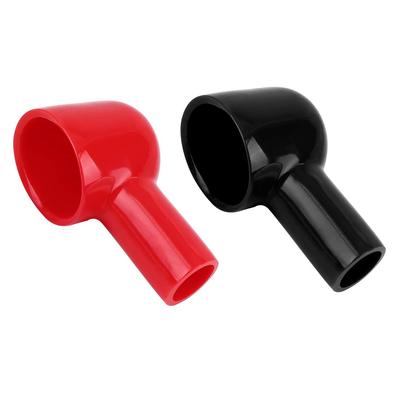 Battery Terminal Cover 66mm Length Black Red Soft PVC
