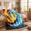 Leeds United Football Print Flannel Blanket Soft Warm Sofa Bed Throw Blanket For Home Office Bedroom