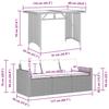 2 Piece Outdoor Dining Set with Cushions Light Grey Poly Rattan