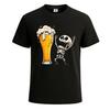 Bier Trinken Betrunkener Skelett Neuheit Witz Männer T-Shirt Lustiges Party Shirt Oberteil