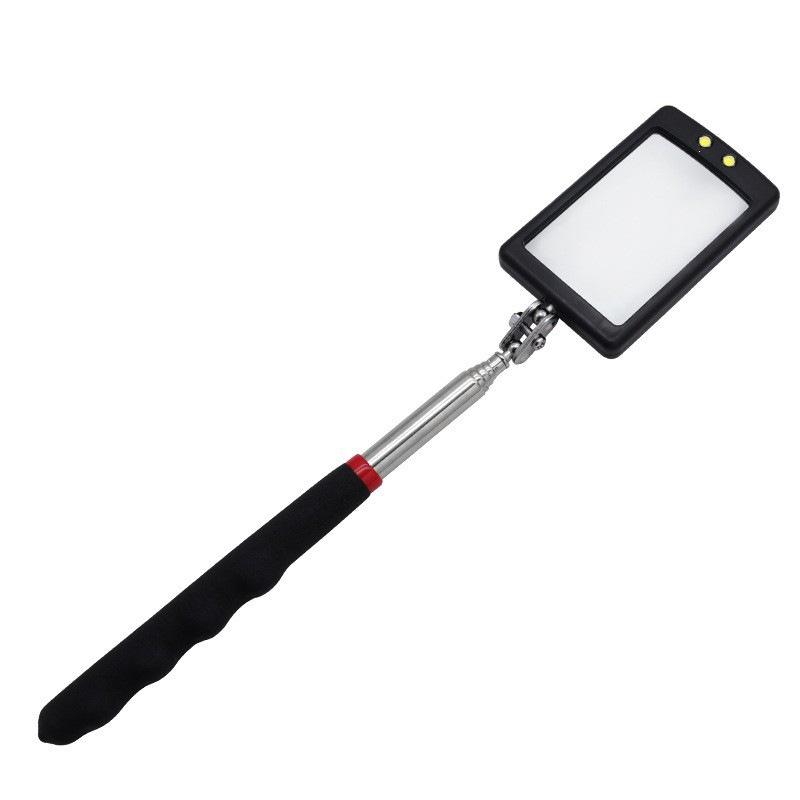 Portable Telescopic Undercar Inspection Mirror with LED Light