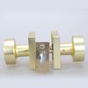 Practical Gold Door Knobs Interior Portable Sturdy Passage Hall Closet Satins Brass Finish for Modern Homes Use