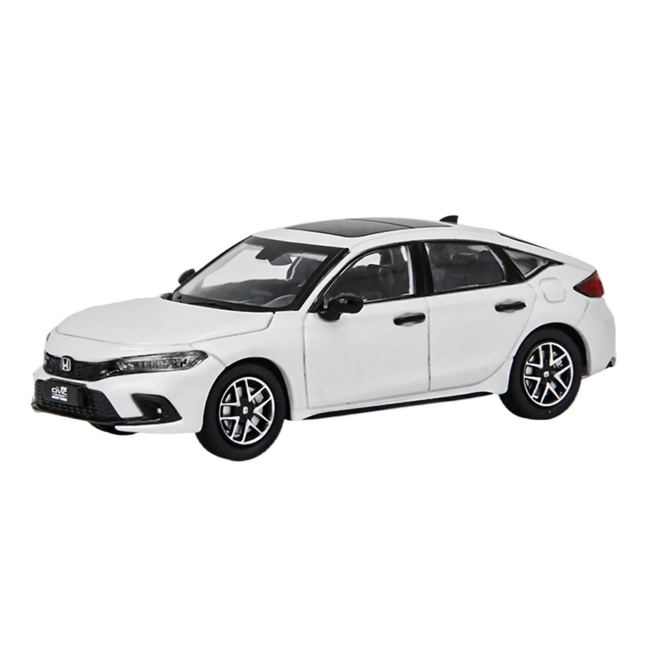 

1:Модель автомобиля Honda Civic 2023 в масштабе 43, литая металлическая, Игрушка, Коллекция хобби, Миниатюрная машина (белый)