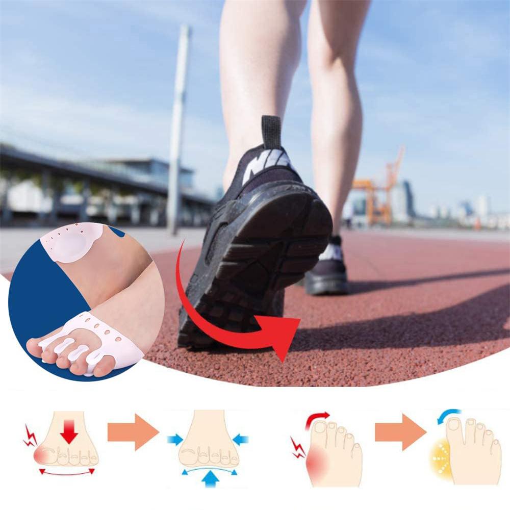 3 Pairs Five-Hole Metatarsal Pads - Silicone Foot Pads for Toe Alignment, Pain Relief & Comfort for Metatarsalgia, Neuroma & Bunions