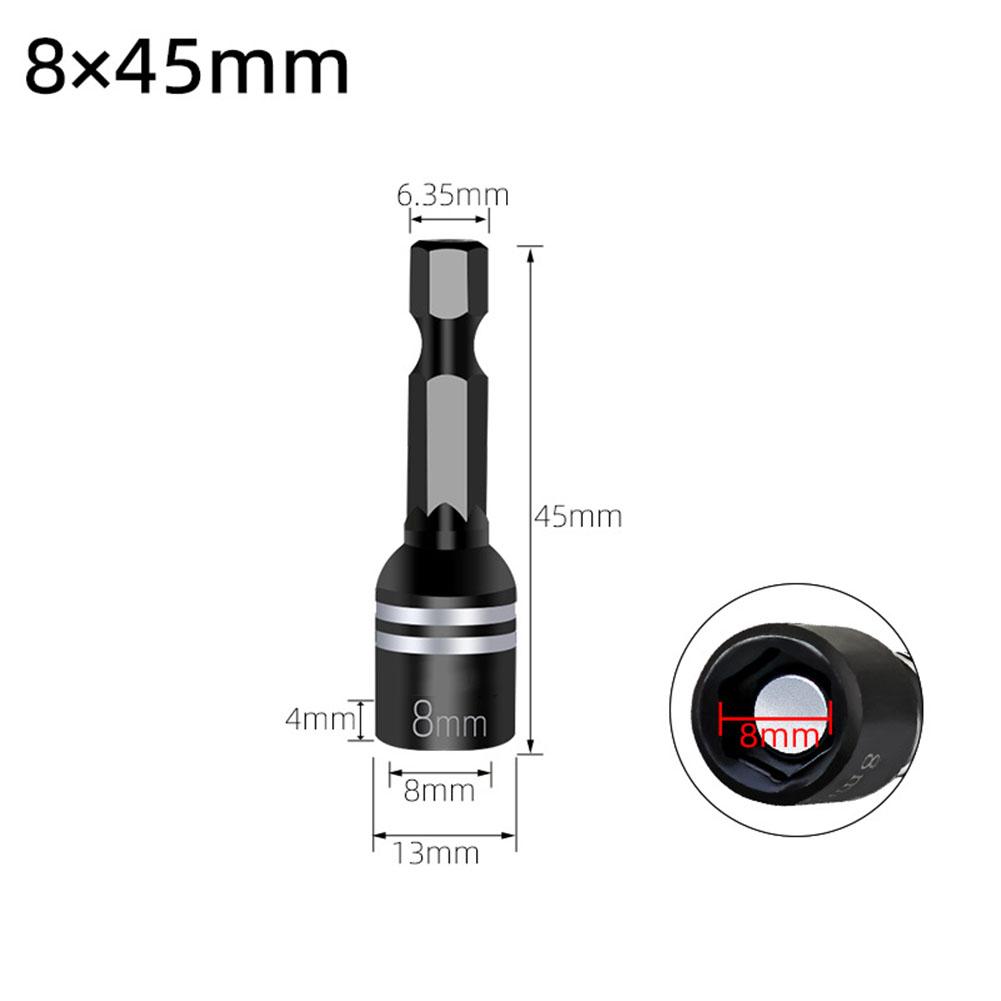 1 Stück 8mm Magnetischer Nuss-Schraubendreher-Stecknuss Bit Sechskantschaft Antriebsadapter Steckschlüssel für Bohrmaschinen Schraubendreher Stecknuss-Satz