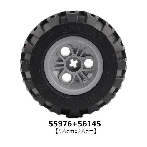 MOC High-Tech Tire Wheel Hub DIY Bricks Car Truck 44309 70695 15413 Construction Building Blocks Compatible Motorcycle Race Toys
