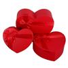 Valentine's Day Heart-Shaped Box Romantic Flower Box Wedding Gift Bag Red Paper 3Set