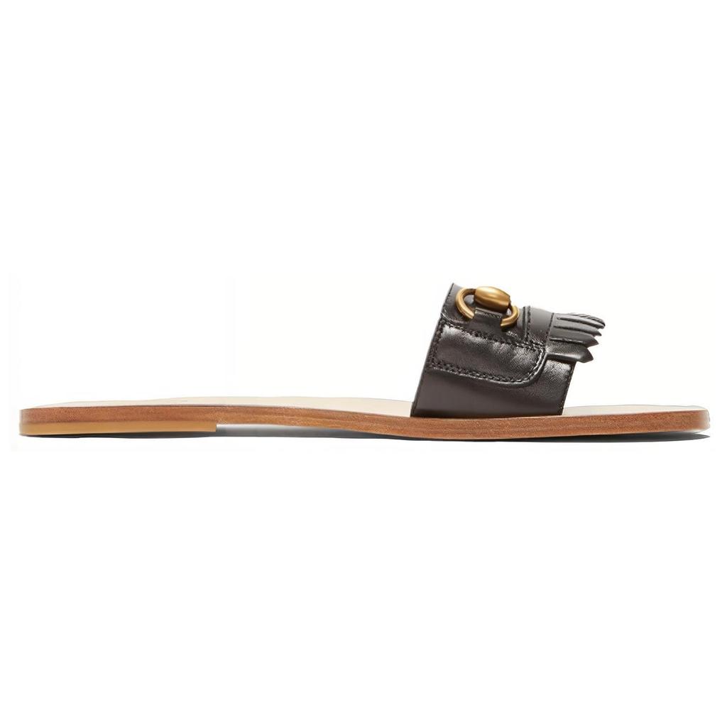 GUCCI Horsebit Slide Slippers Women's Black 517017 C9D00 1000