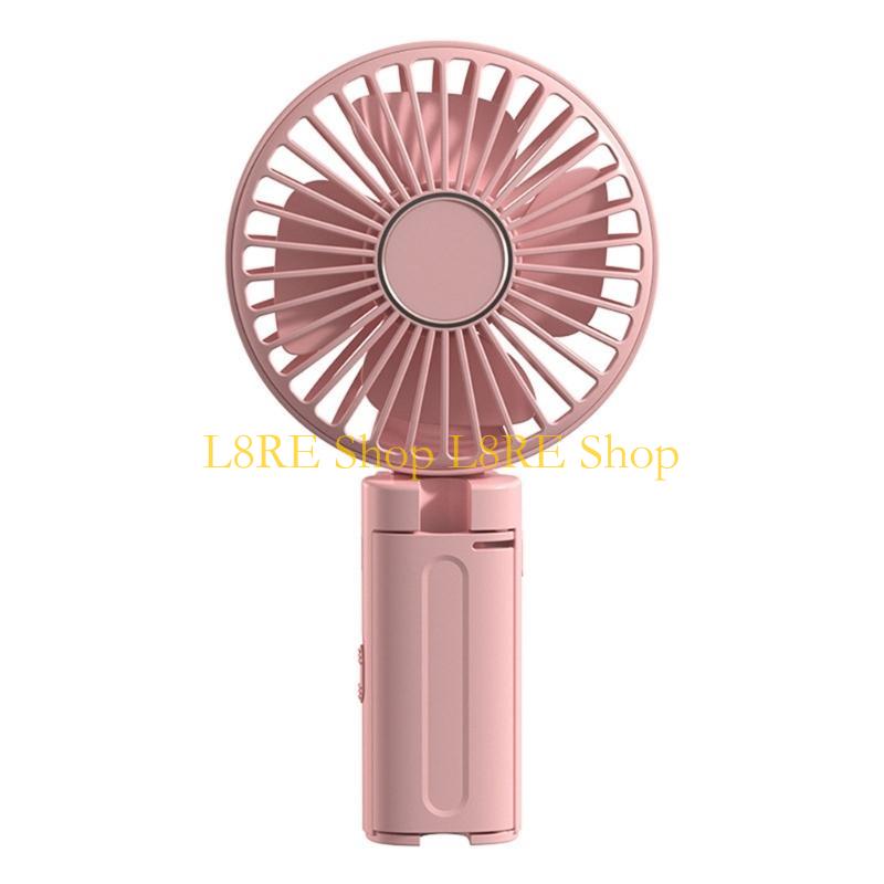 L8RE Handheld Fan Powerful Portable Foldable 3 Speed Clip Umbrellas Foldable Fan розовый