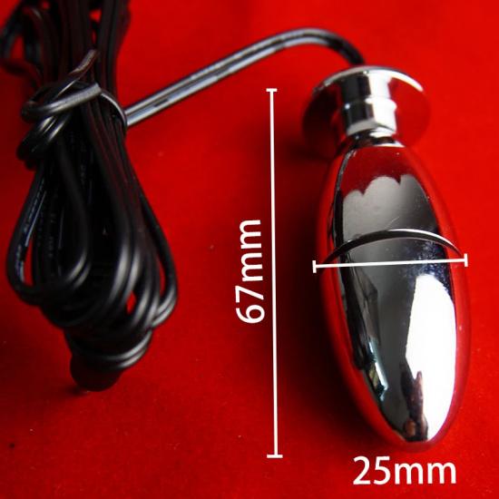Bi-polar Estim Butt Plug,Electro BDSM Egg Vaginal Ball,Electric Sex Prostate Massage Anal Plugs,Electrosex Electroshock E-stim
