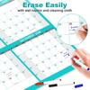 24" x 36" 2026 Wall Calendar with 3 Pack Fineliner Color Pens, Large 12 Month Annual Yearly Planner, Erasable Wet & Dry Erase Laminated Calendar for