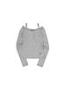 SETUP-EXE Sleeveless Layered Top / Melange Gray