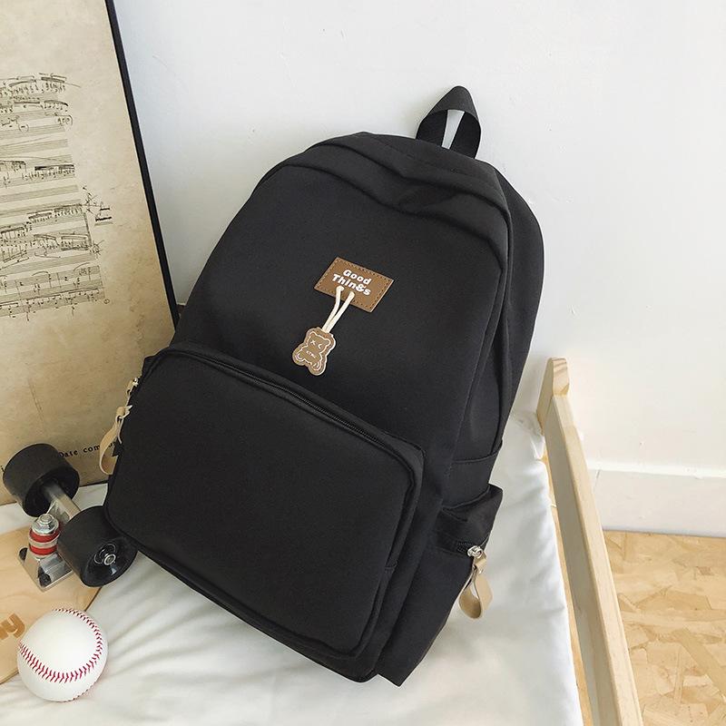 Schoolbag Mori Large-capacity Campus Backpack Design Sense Niche Students Solid Color Backpack Junior High School Student College Student Schoolbag