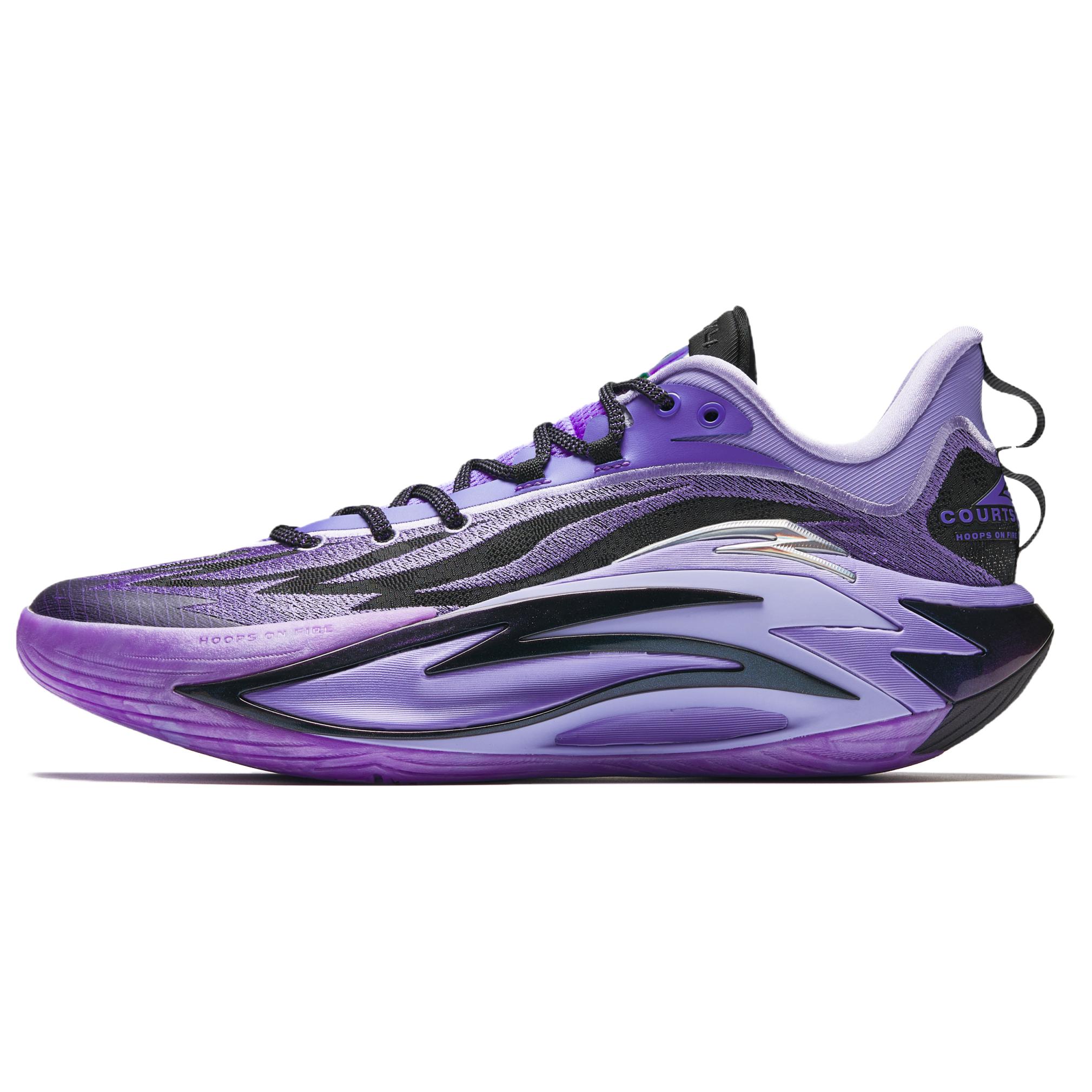 

new Anta Shock Wave 7 Anti Slip Wear Resistant Low Top Midfoot Carbon Plate Basketball Shoes Men s Purple 44.5