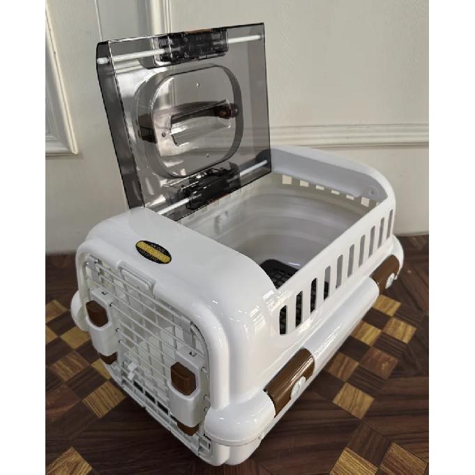 Mobile Pet Carrier Plastic Wire Door Top or Front Loading Pets Up To 20LBS Fully Breathable Perfect for Traveling/Hiking/Camping