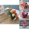 Stunning 21 Heads Artificial Silk Flowers Rose Bunch Bouquet For Elegant Home Decor