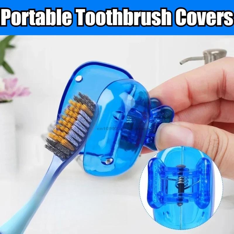 1/2/4/8/10PCS Toothbrush Head Covers Travel Toothbrush Protector Cap Brush Case Protective Portable Plastic Clip for Household