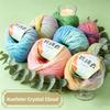 Snow Fairy Gradient Handmade Knitting Yarn Scarf Hat DIY Beginner Tutorial Glass Cloud Cake Style Home Fabric Sewing Materials
