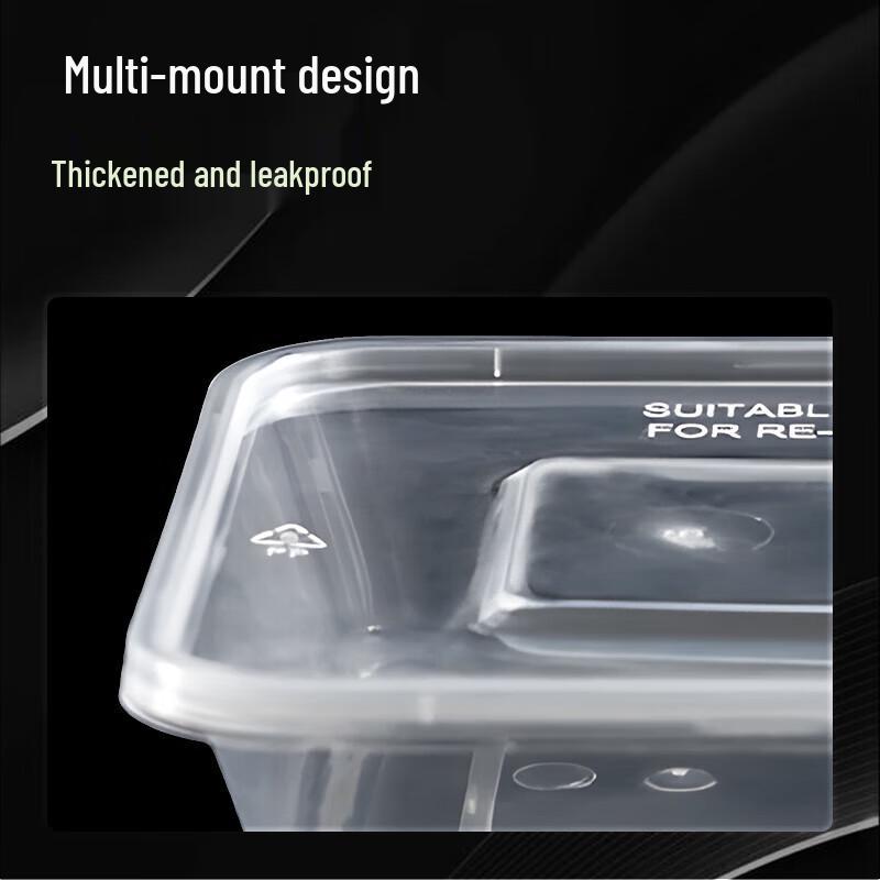 Gureide 650ml Rectangular Disposable Food Containers