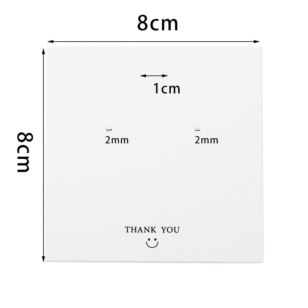 50pcs 8*8cm Square Display Cards Earrings Necklaces Hang Tag Ear Studs Paper Card For DIY Jewelry Classic Clip Accessories