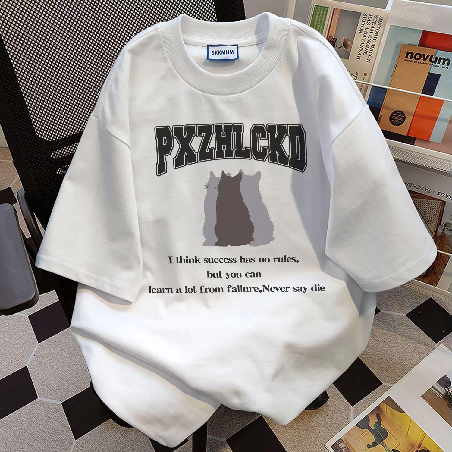 

100% Cotton Graffiti Print Retro Women s Loose Fit Short Sleeve Tee M (up to 100 jin)