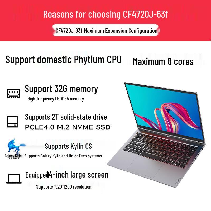 LSTUTE Zongwei CF4720J-63f Phyteum D3000M Notebook (CN Version)