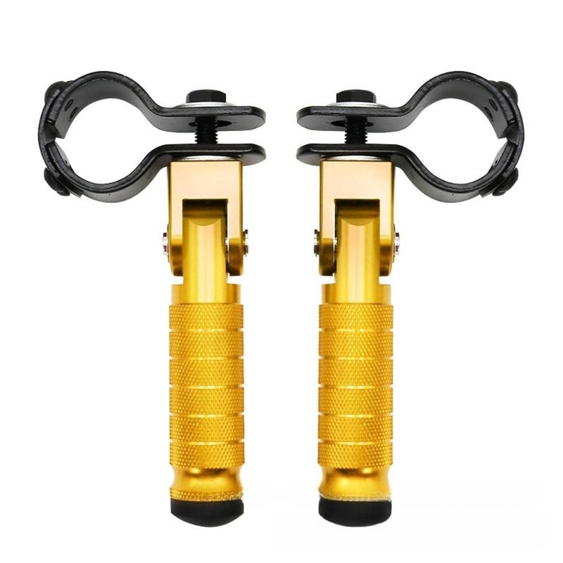 Klappbare Hinterradrasten mit Stützstrebe CNC-gefräst für Motorräder und Elektrofahrräder Kompatibel mit 31 33mm Rahmenrohren