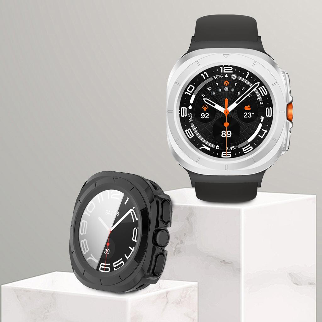 PC-Gehäuse+Glas Für Samsung Galaxy Watch Ultra 2025 Schutzbildschirm Gehärtetes Glasfolie Für Galaxy Watch 7Ultra 47mmStoßfängerabdeckung