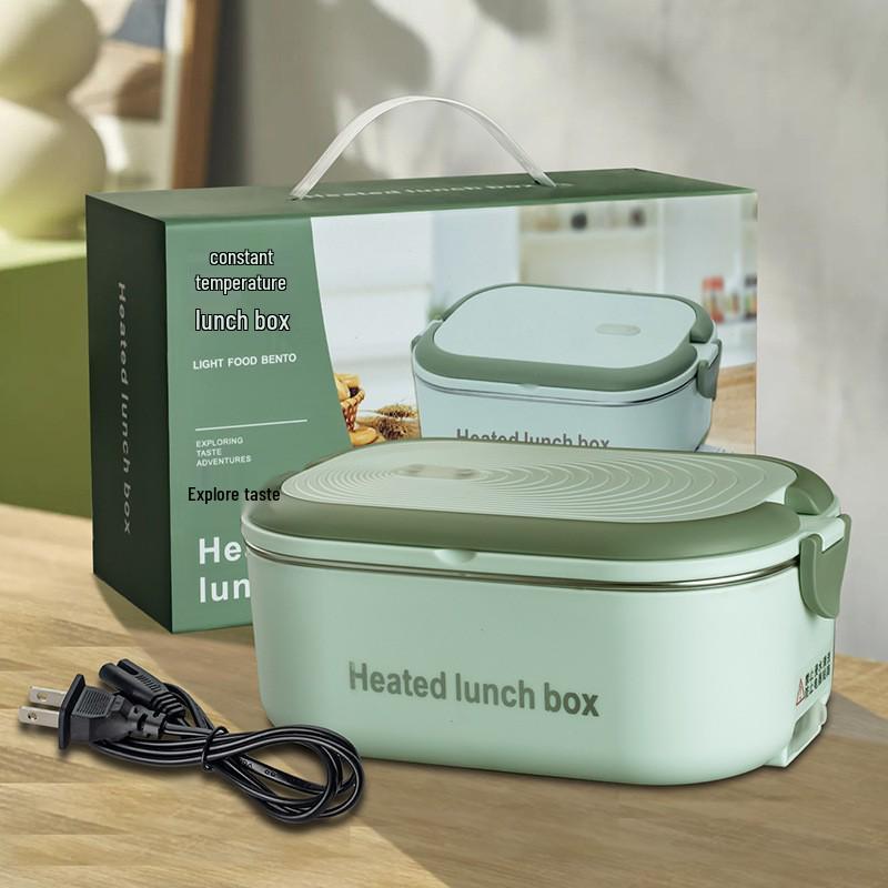 Portable Electric Heated Lunch Box – Insulated, Water-Free, Self-Heating for Students & Office Workers
