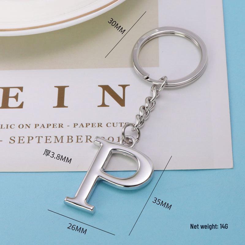 Custom English Alphabet Keychain: Personalized Letter Pendant Gift