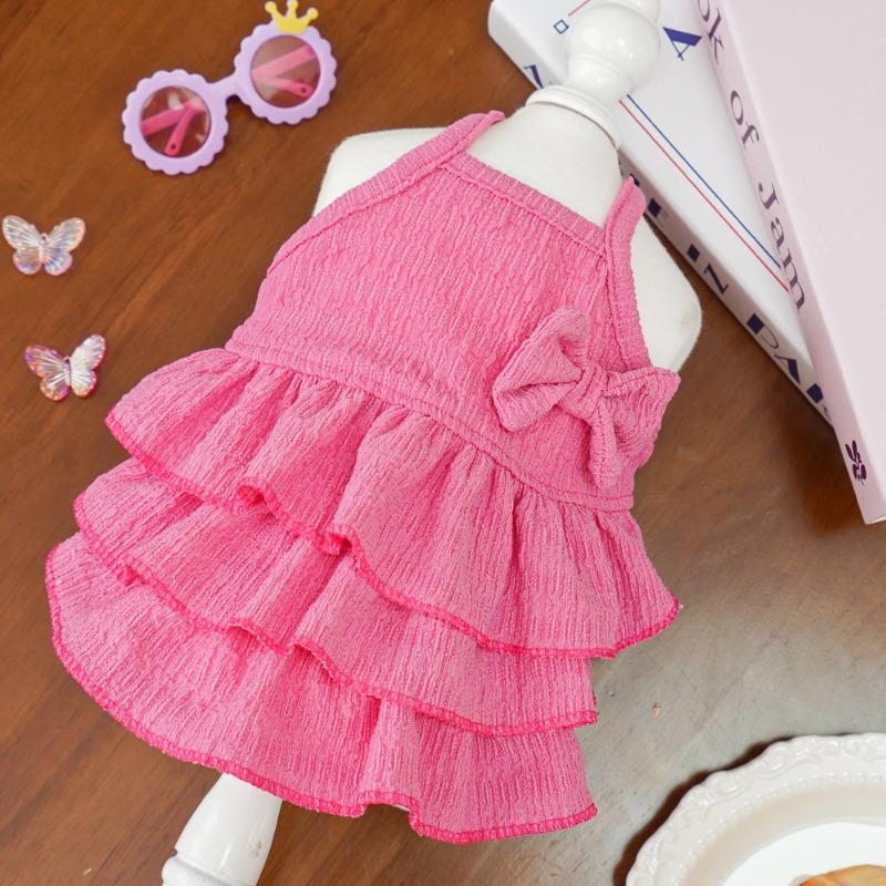 New Spring and Summer Pet Dog Princess Dress Thin Bichon Frise Small Dog Clothing Cat Clothes Cat
