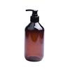 500ml Narrow-Neck PET Plastic Bottle with Threaded PP Lotion Pump for Shower Gel and Cosmetics
