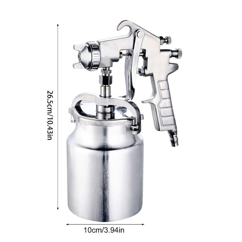 Siphon Feed Sprayer Guns for Piant with 2mm Nozzle, 1000cc Cup  for Car & House Painting Pneumatic Sprayer