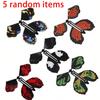 5 Pcs Magic Wind Up Flying Butterfly, Rubber Band Powered Magic Fairy Flying Toy, Great Surprise Gift ,Party Favor Random, Christmas Magic,