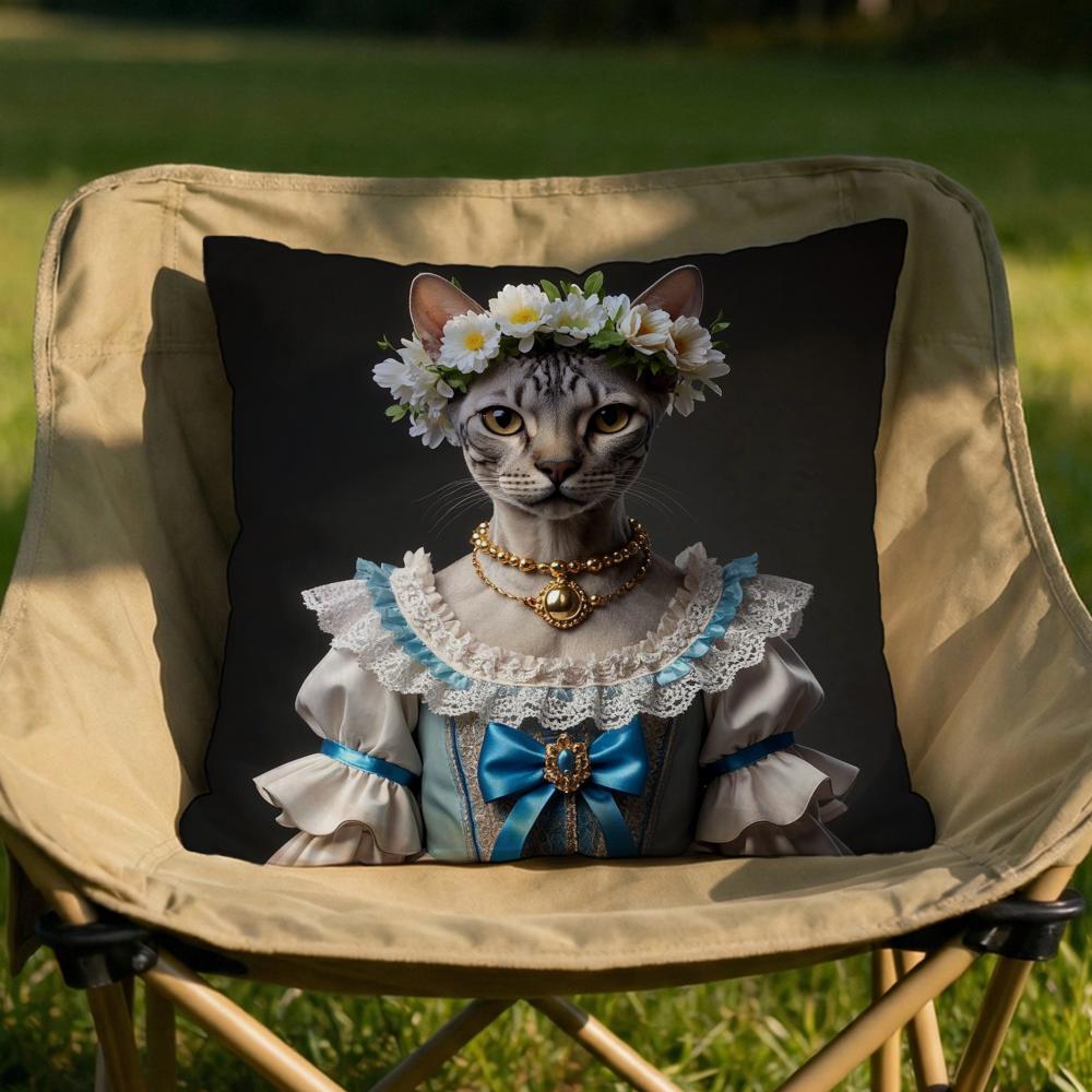 Sphynx cat Cushion Cover Soft Reversible Durable Pillow Cover MultiScene Use for Home Car Daily Comfort