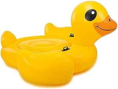 INTEX Yellow Duck Ride-On Float, 147 X 147 X 81 Cm, 57556 [Official Japanese Product]