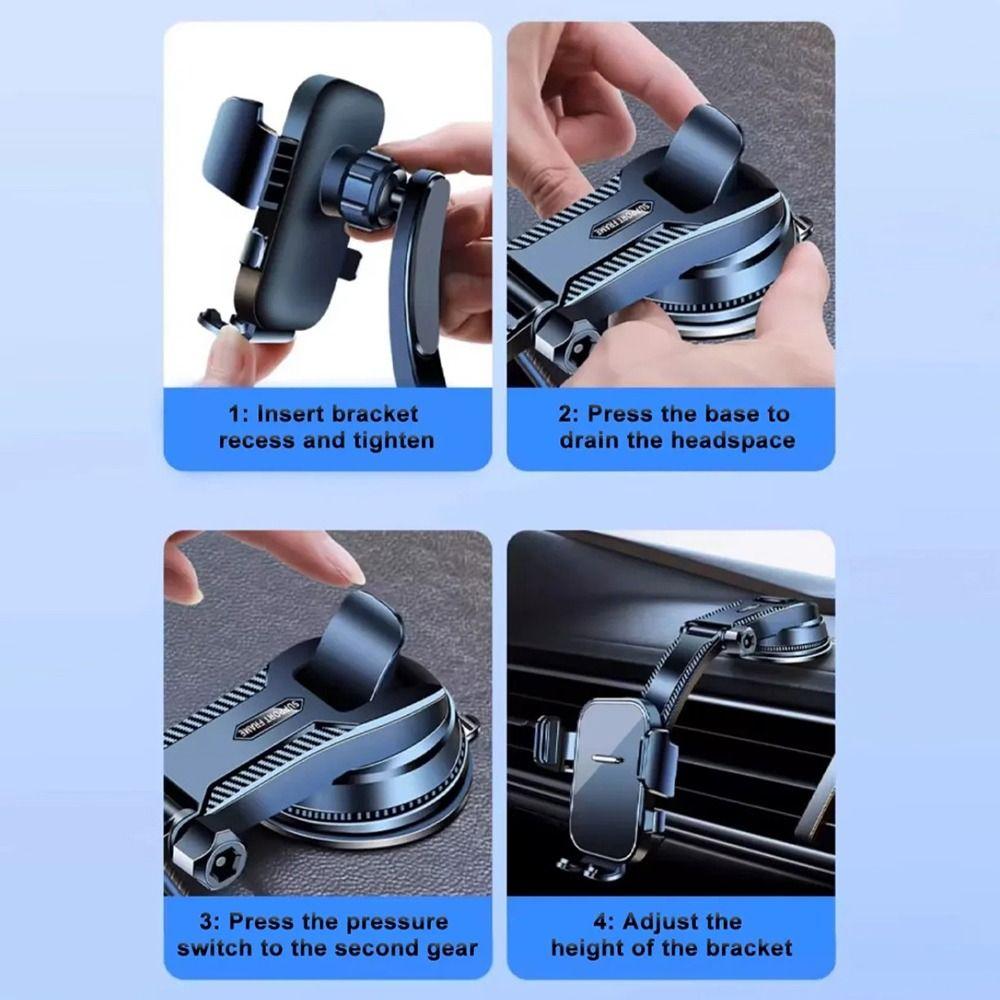 1Pcs Adjustable Support Phone Bracket Universal Phone Holder Durable Auto Cellphone Stand